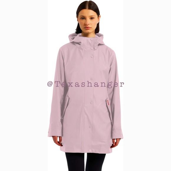 NWT Hunter Acacia Rubberized Rain Jacket M Medium Shell Pink - Picture 1 of 16
